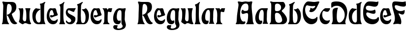Rudelsberg Regular font