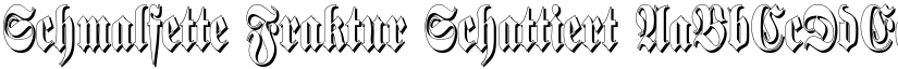 Schmalfette Fraktur Schattiert font