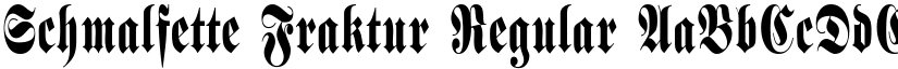 Schmalfette Fraktur Regular font