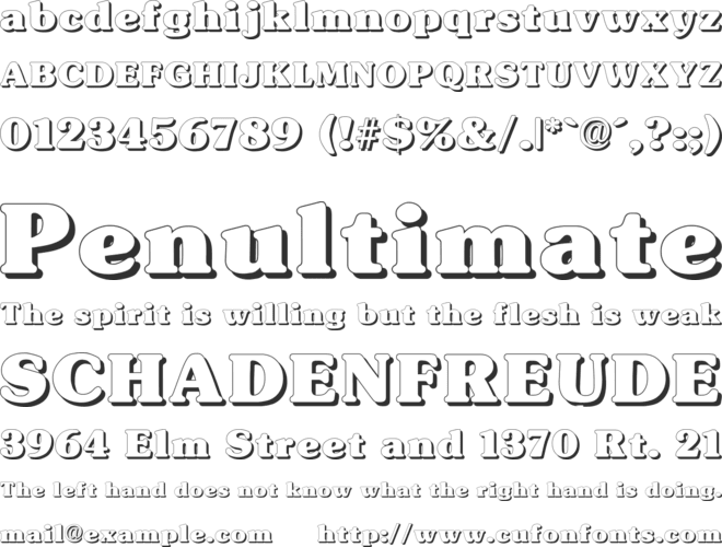 Typographer Subway font preview