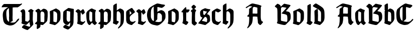 TypographerGotisch A Bold font