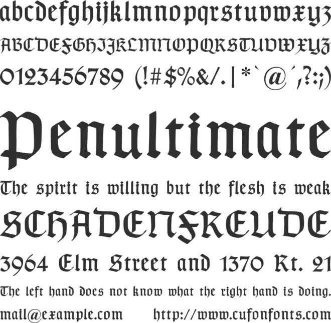 TypographerGotisch font preview