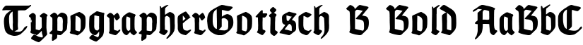 TypographerGotisch B Bold font