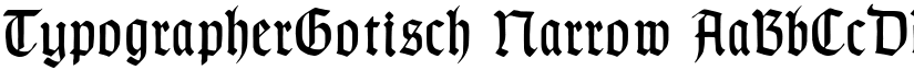 TypographerGotisch Narrow font
