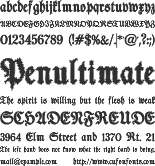 TypographerFraktur font preview