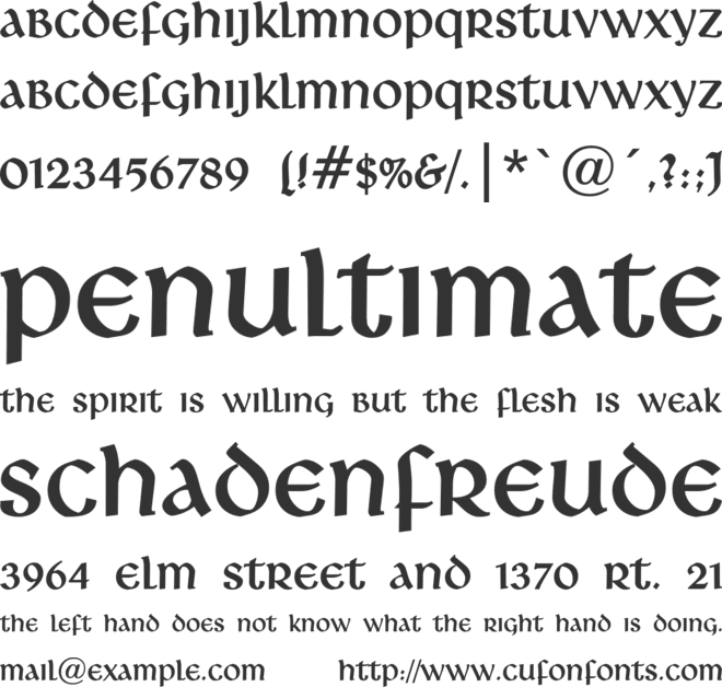 Deutsche Uncialis font preview