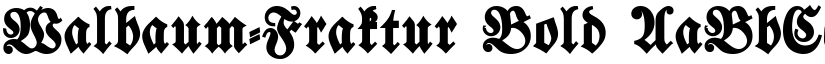Walbaum-Fraktur Bold font