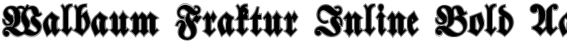 Walbaum Fraktur Inline Bold font