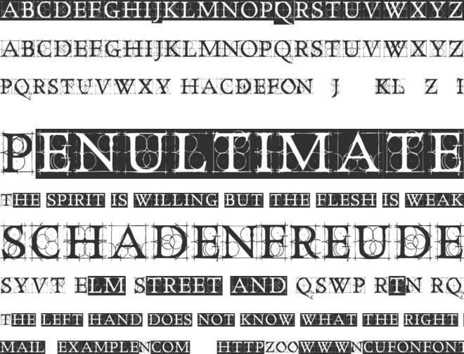 Old Constructed Caps font preview