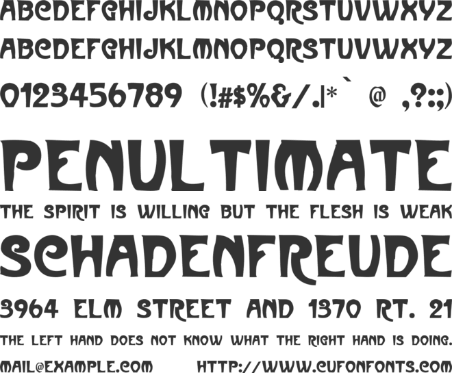 Metropolitain font preview