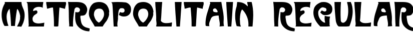 Metropolitain Regular font