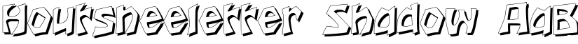 Houtsneeletter Shadow font