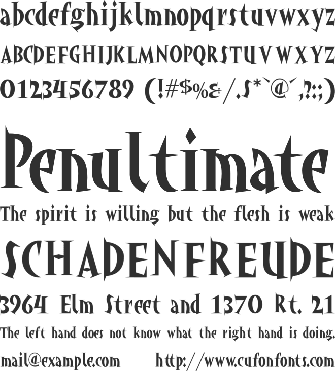 akaHoggle font preview