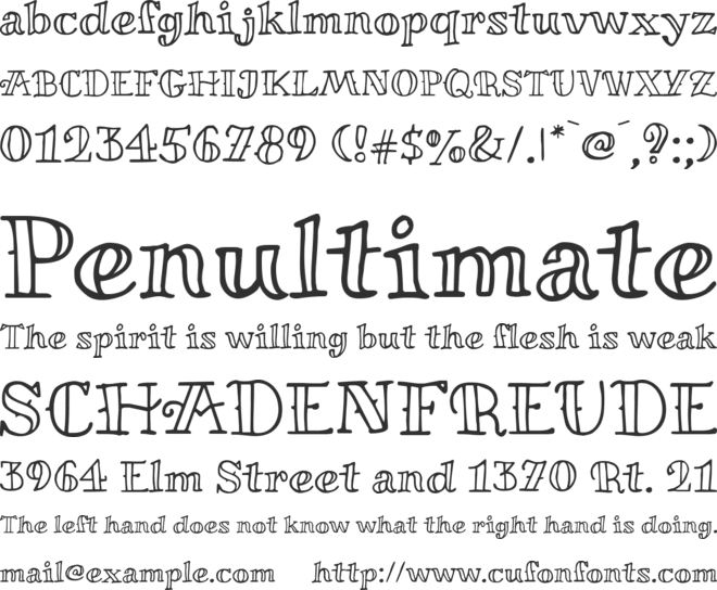 Miltonian font preview