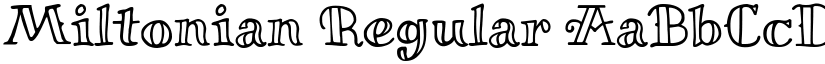 Miltonian Regular font