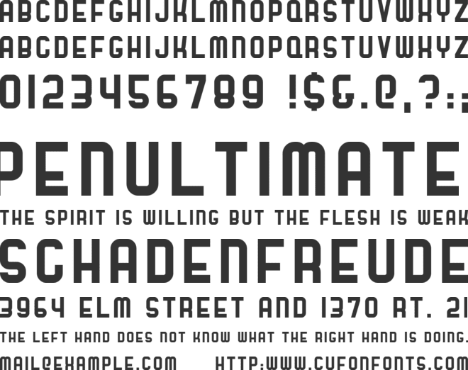 Stadium font preview