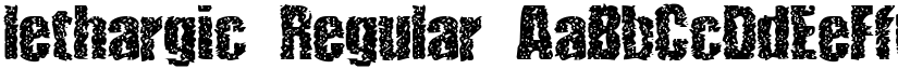 lethargic Regular font