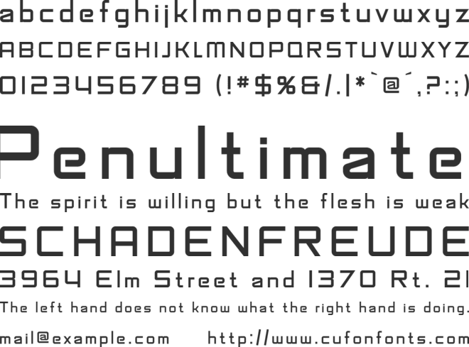 SF Fedora Titles font preview