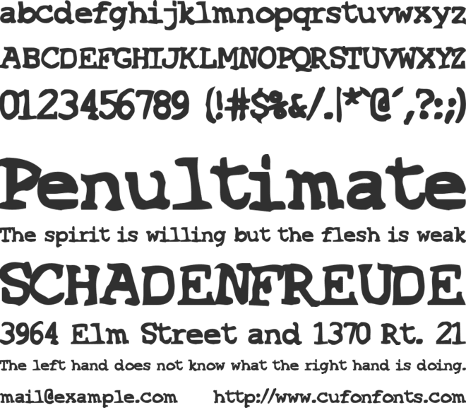 SF Espionage Heavy font preview