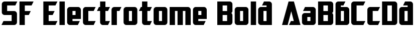 SF Electrotome Bold font