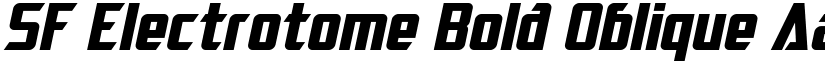 SF Electrotome Bold Oblique font