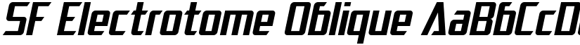SF Electrotome Oblique font