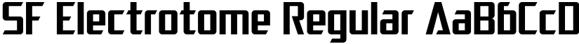 SF Electrotome Regular font