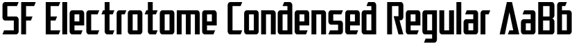 SF Electrotome Condensed Regular font