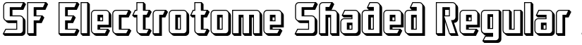 SF Electrotome Shaded Regular font