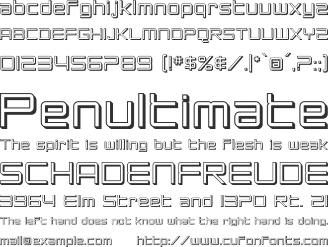 SF Chromium 24 font preview