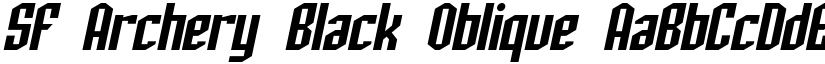 SF Archery Black Oblique font