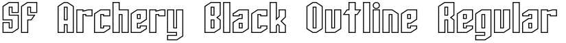 SF Archery Black Outline Regular font