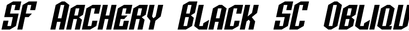 SF Archery Black SC Oblique font