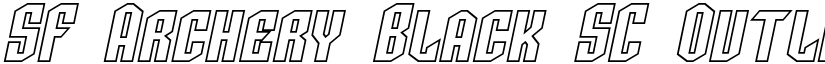 SF Archery Black SC Outline Oblique font