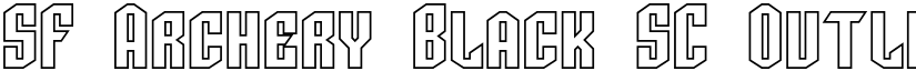 SF Archery Black SC Outline Regular font