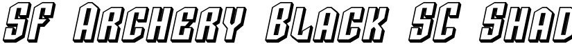 SF Archery Black SC Shaded Oblique font