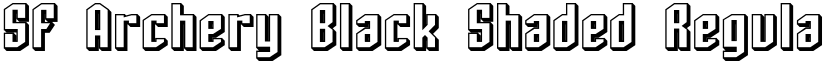 SF Archery Black Shaded Regular font