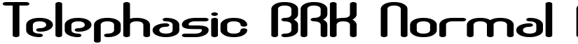 Telephasic BRK Normal font