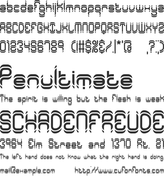 Synthetic BRK font preview