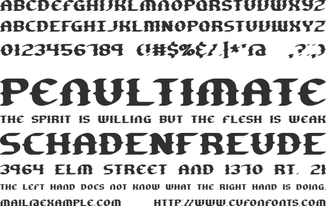 Gesture BRK font preview