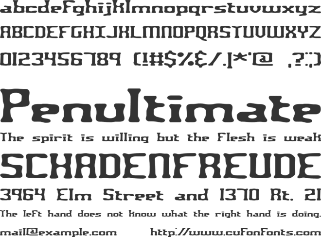 Aspartame BRK font preview