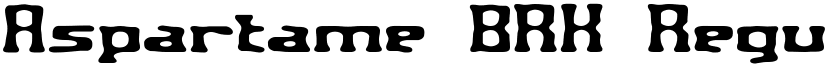 Aspartame BRK Regular font