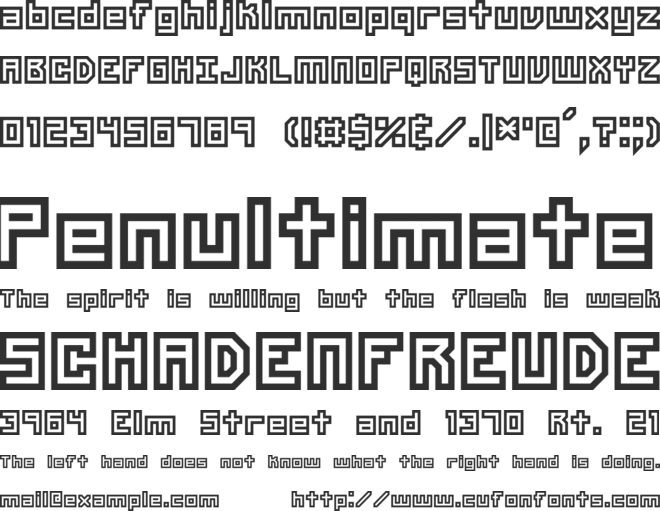 Unlearned 2 BRK font preview