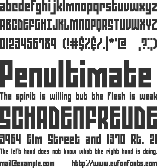 Zephyrean BRK font preview