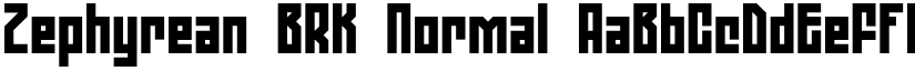 Zephyrean BRK Normal font