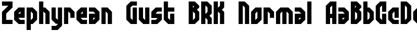 Zephyrean Gust BRK Normal font