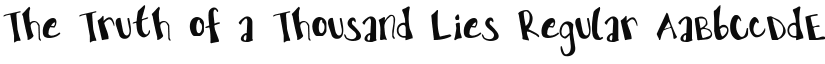The Truth of a Thousand Lies font download