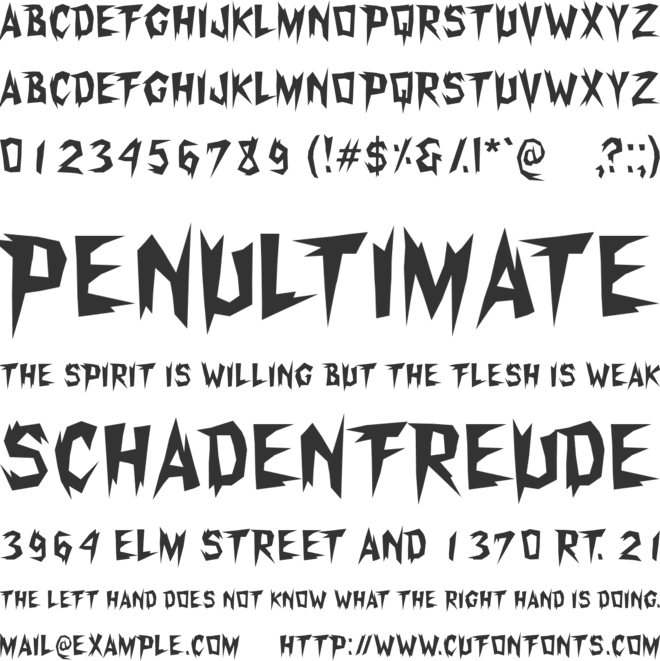 XerkerFW font preview