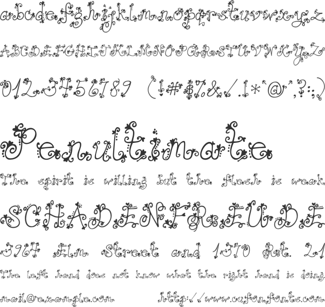 JANDA Love And Rain font preview