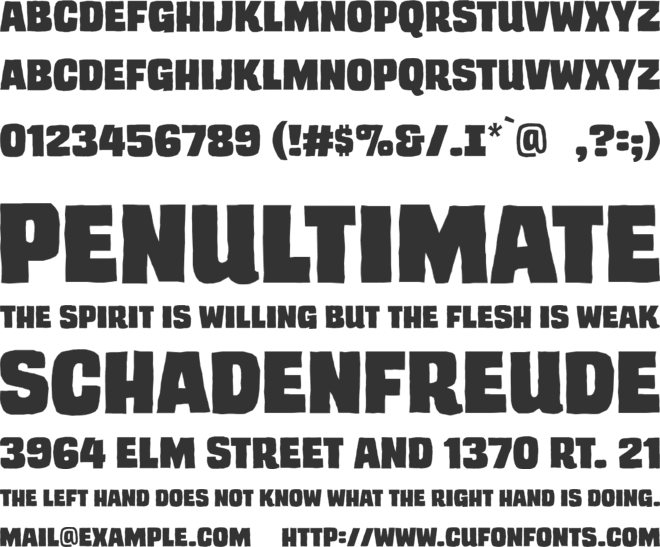 TrashCinema BB font preview